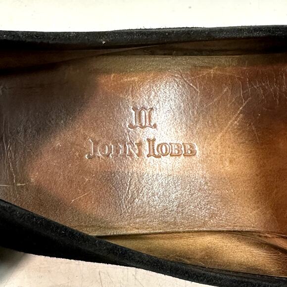 NEW HEELS John Lobb Paris Stroll Black Velvet Beefroll Venetian Loafer US 9.5 D main image 11